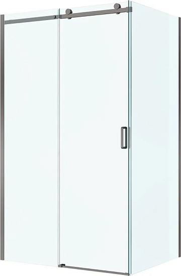 Душевой уголок BelBagno Soft Close-2 AH-1-120/90-C-GM профиль оружейная сталь