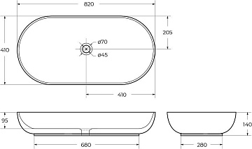Накладная раковина BelBagno BB1349 82