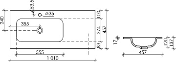 Мебельная раковина Ceramicanova Grace CN7014 100