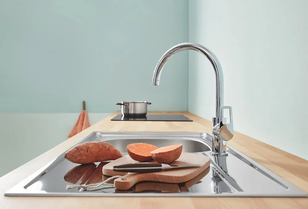 Смеситель для кухни Grohe BauLoop 31232001 хром Sancos — официальный сайт