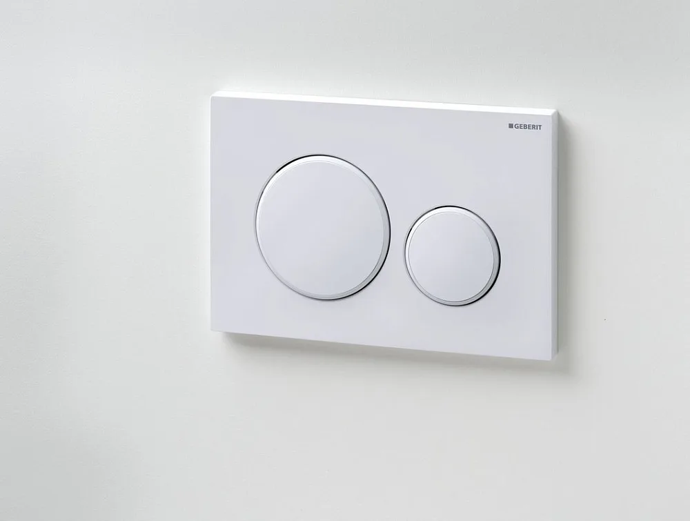 Кнопка смыва Geberit Sigma 20 115.882.01.1 белая, матовый лак Sancos — официальный сайт