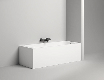 Ванна из искусственного камня Salini Orlanda Kit S-Sense 170x80 см, встраиваемая, белая, на ножках, 