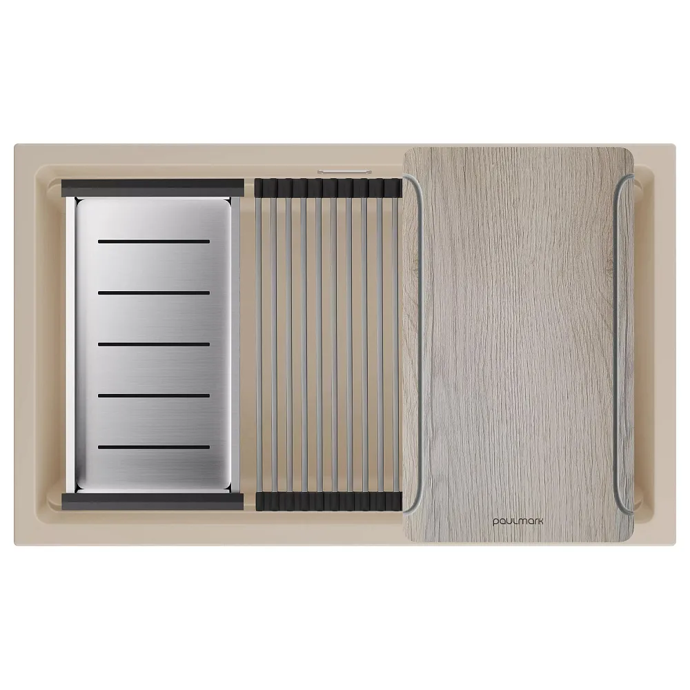 Мойка кухонная Paulmark Lumi-Multi Sink 74 Uni LU-MULTI 74-LA латте Sancos — официальный сайт