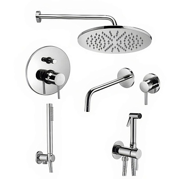 Комплект для ванной Paffoni Light KITZLIG015CR006 С ВНУТРЕННЕЙ ЧАСТЬЮ, хром
