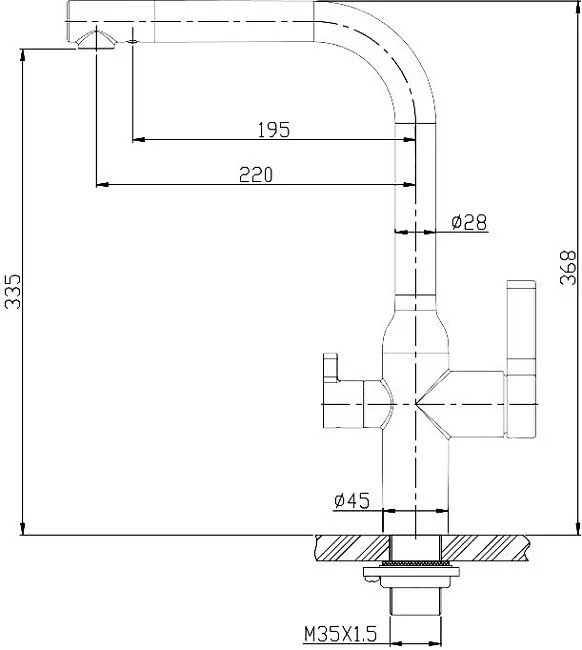 Смеситель для кухни BelBagno BB-LAM57-IN Sancos — Оригинал