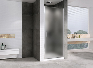 Душевая дверь в нишу Abber Sonnenstrand AG04060M 60 см, профиль хром, стекло матовое