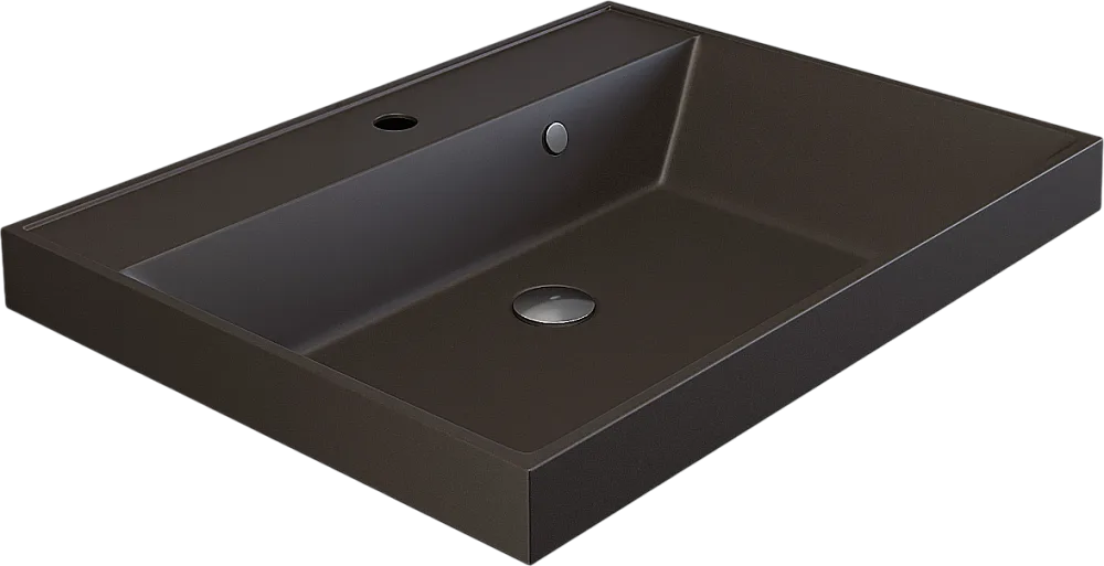 Мебельная раковина Uperwood Classic Quartz 291030016 60 см, матовая коричневая, трюфель Sancos — официальный сайт