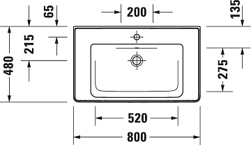 Мебельная раковина Duravit D-Neo 2367800000