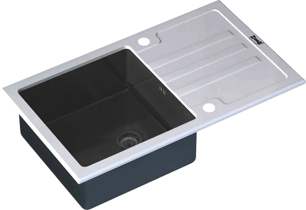 Мойка кухонная Zorg Glass GL-7851-WHITE-GRAFIT графит Sancos — официальный сайт