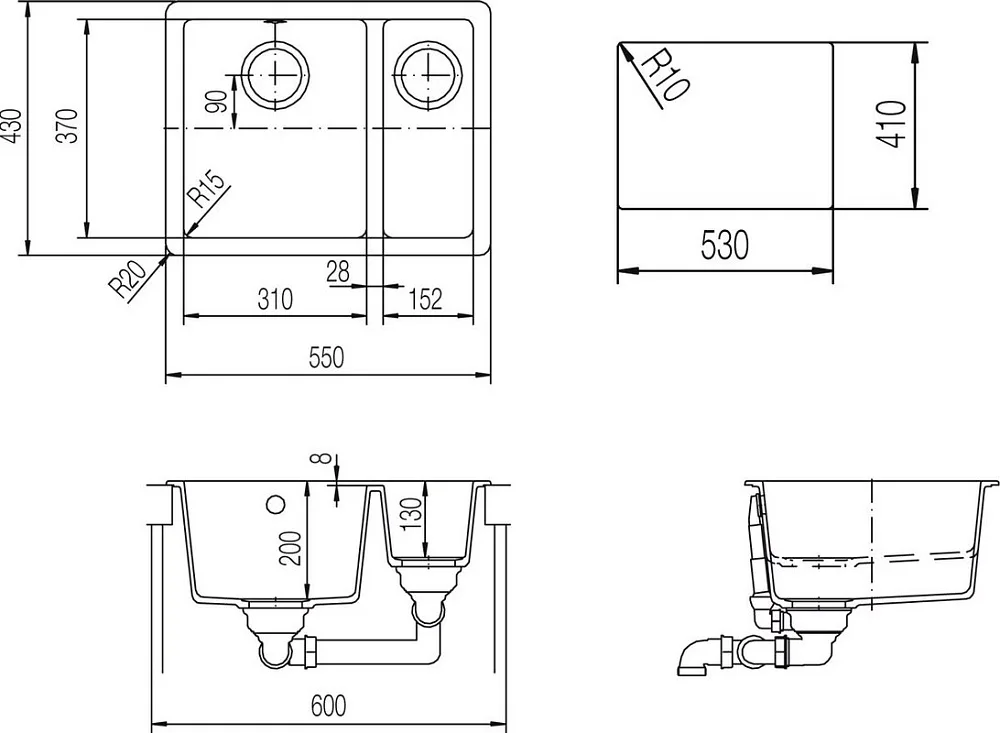 Мойка кухонная Schock Soho 60 Plus (N-150) Cristadur аворио Sancos — официальный сайт