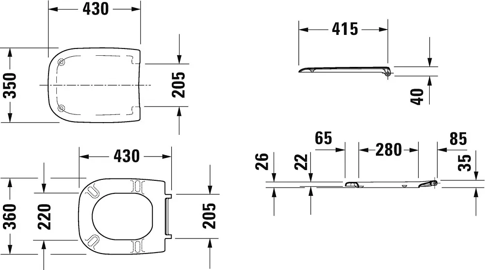 Крышка-сиденье Duravit D-code 0067310000 петли хром Sancos — официальный сайт