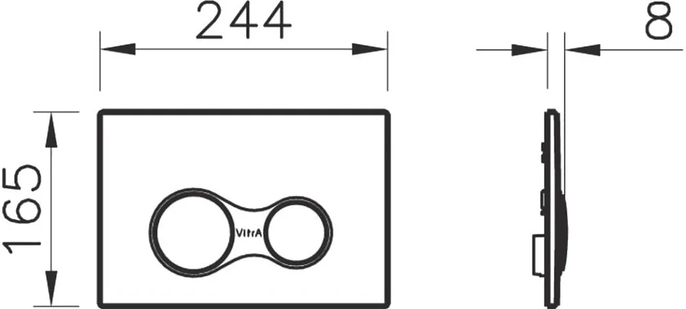 Кнопка смыва VitrA Sirius 740-0485 матовый хром Sancos — официальный сайт