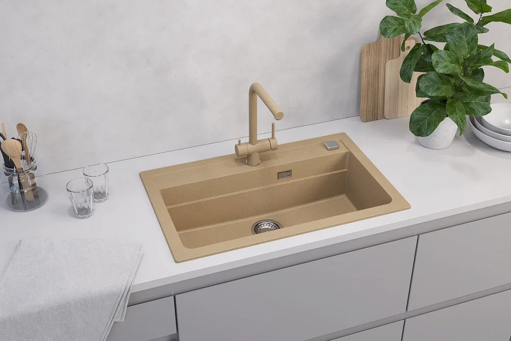 Смеситель для кухни Alveus Aquila 1139807 бежевый Sancos — официальный сайт
