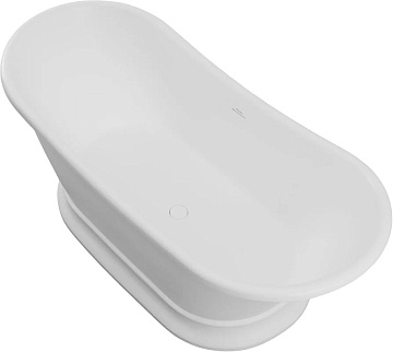 Ванна из искусственного камня Allen Brau Krion Classic 170x75 см, отдельностоящая, матовая белая, ов