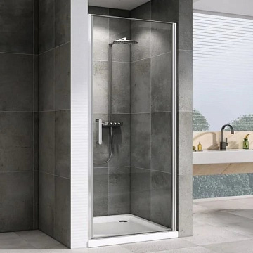 Душевая дверь в нишу Abber Sonnenstrand AG04100 100 см, профиль хром, стекло прозрачное
