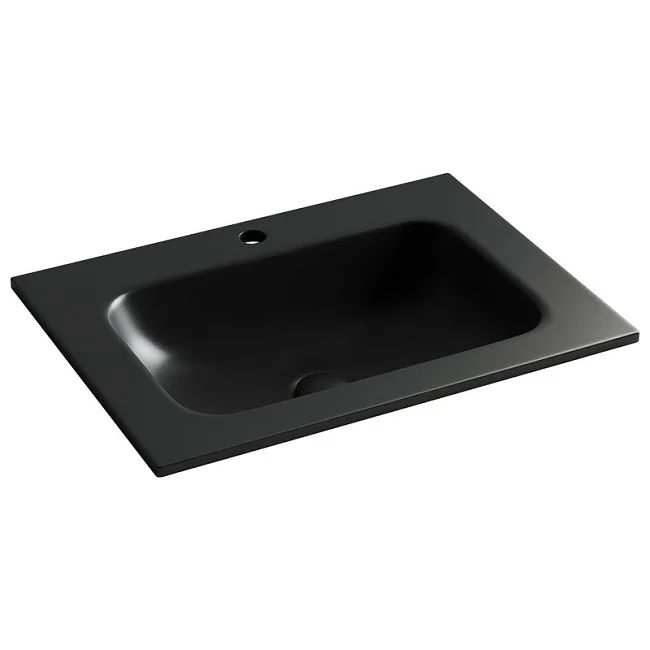 Мебельная раковина Ceramicanova Grace прямоугольная черная матовая 61 см CN7011MB Sancos — Оригинал