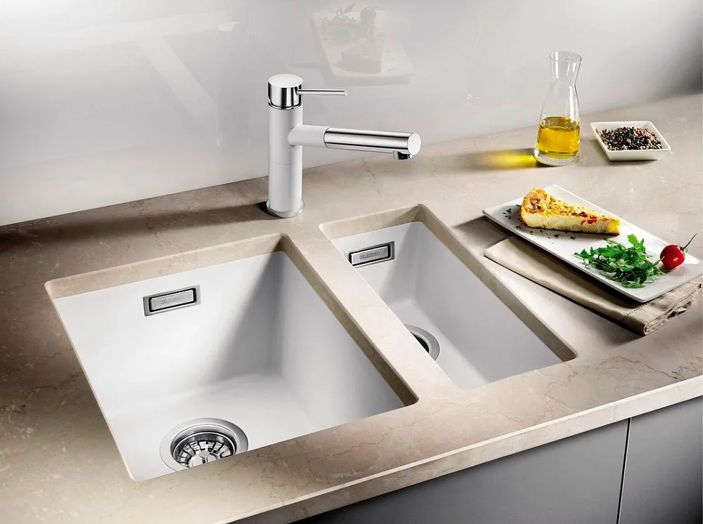 Мойка кухонная Blanco Subline 320-U белая Sancos — официальный сайт