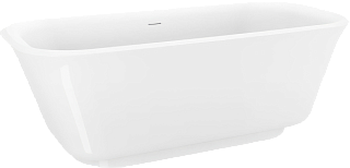 Акриловая ванна BelBagno Due BB702 170x80 см, отдельностоящая, белая, на ножках, со сливом-переливом