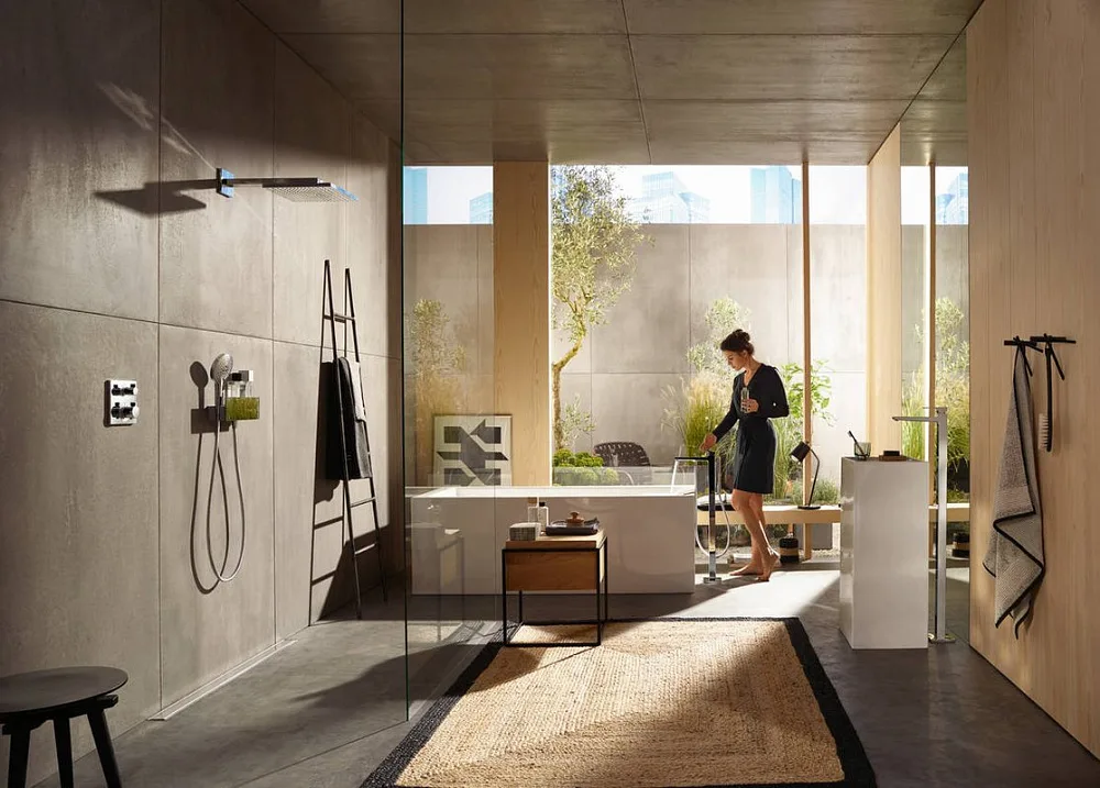 Шланговое подключение Hansgrohe Fixfit Porter 300 26456000, держатель для душа, хром Sancos — официальный сайт