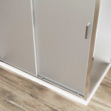 Душевой уголок Vincea City VSR-5CT9012MT 120х90 см, профиль хром, стекло текстурное