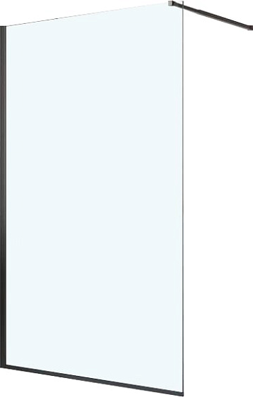 Душевая перегородка BelBagno Kraft 120 см, профиль матовый черный, стекло прозрачное