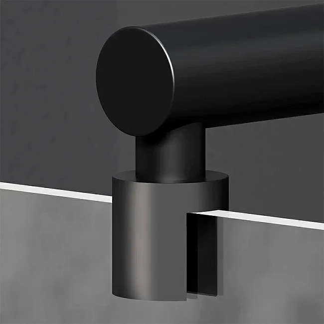 Душевая перегородка AM.PM X-Joy W94UWI-120-F1-BTE 120x195, фурнитура черная, стекло прозрачное Sancos — Оригинал