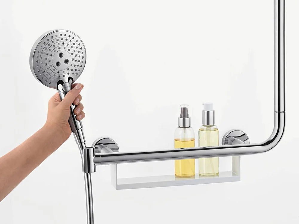 Душевая штанга Hansgrohe Unica 26404400 110 см, белый, хром Sancos — официальный сайт