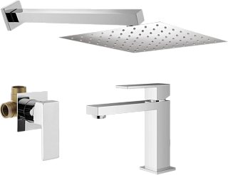 Комплект для ванной Plumberia Selection Tag KITTG01CR53 С ВНУТРЕННЕЙ ЧАСТЬЮ, хром