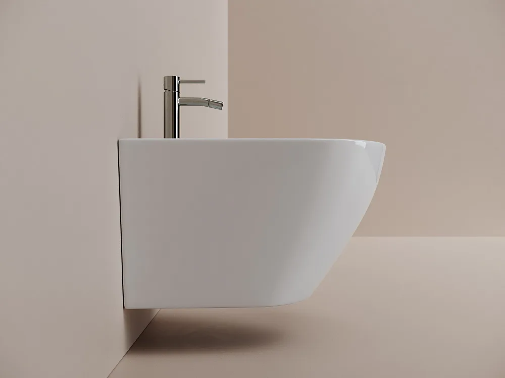 Биде подвесное Ceramicanova Whirl CN11008 белый Sancos — официальный сайт