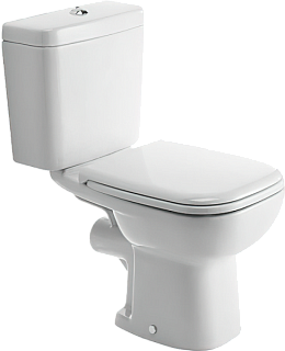Унитаз-компакт напольный Duravit D-code 21110900002 сиденье 0067310000, петли хром