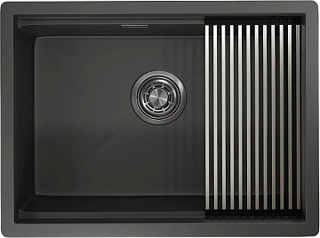 Мойка кухонная Granula Kitchen Space 6045U, черный матовый