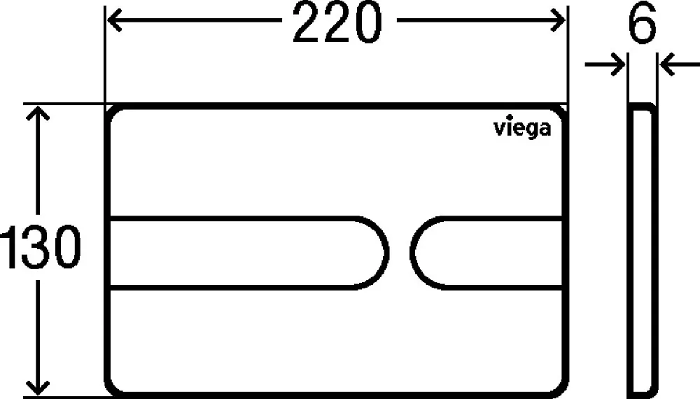 Кнопка смыва Viega Prevista 8613.1 хром матовый Sancos — официальный сайт