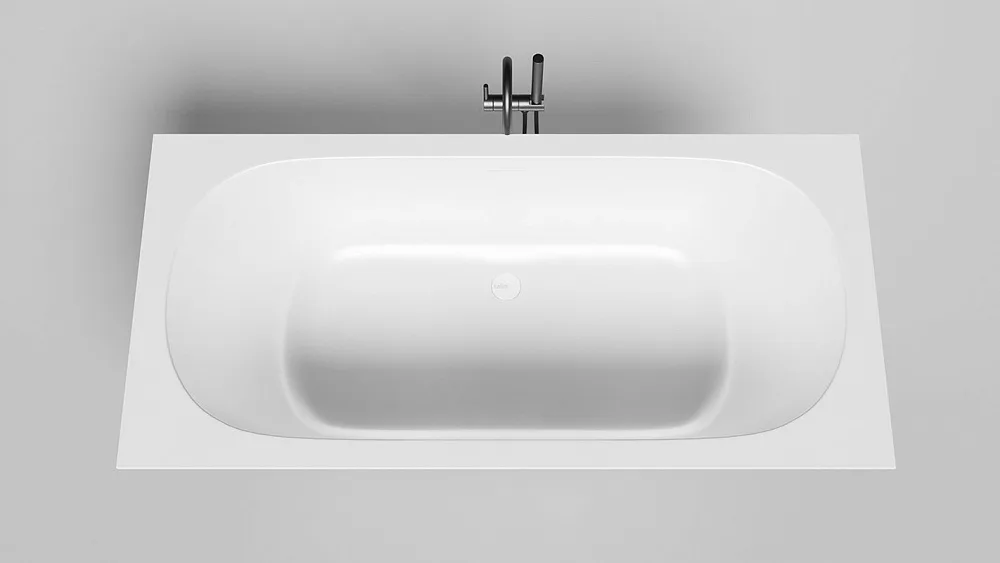 Ванна из искусственного камня Salini Ornella Axis Kit S-Sense 190x90 см, встраиваемая, белая, на нож Sancos — официальный сайт