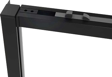 Душевая дверь в нишу Vincea Slim Soft 120 см, профиль черный, стекло прозрачное