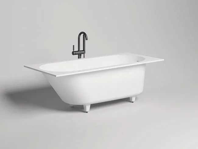 Ванна из искусственного камня Salini Ornella Kit S-Stone 170x80 см, встраиваемая, матовая белая, на  Sancos — Оригинал