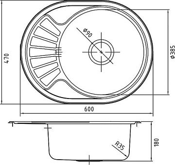 Мойка кухонная IDDIS Suno SUN60PDi77 полированная