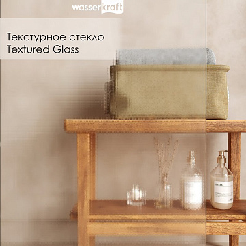 Душевая перегородка Wasserkraft Rur 30W 100 см, профиль хром, стекло текстурное