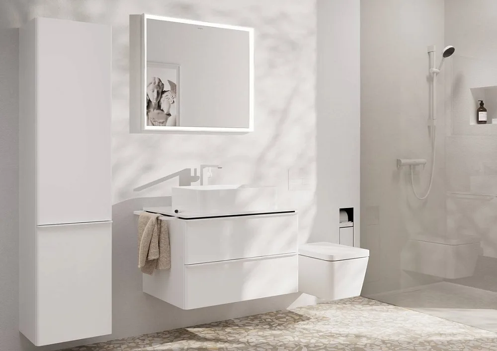 Смеситель для раковины Hansgrohe Tecturis E 240 Fine 73070700 матовый белый Sancos — официальный сайт