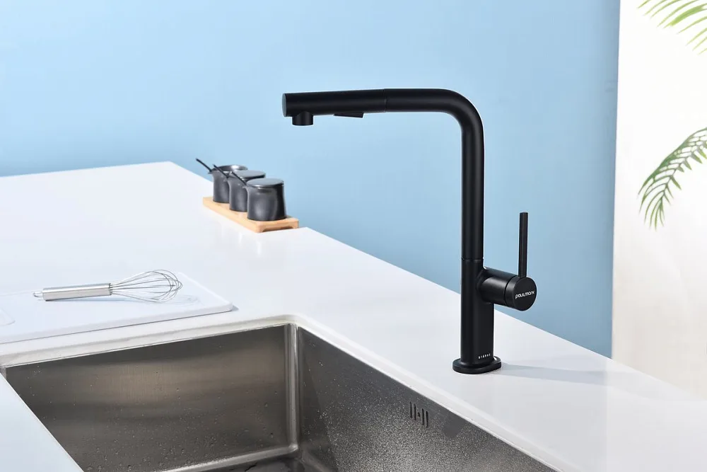 Смеситель для кухни Paulmark Neo Ne214419-AN, антрацит Sancos — официальный сайт