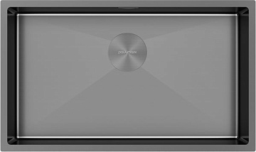 Мойка кухонная Paulmark Next PM217444-GM-M воронёная сталь