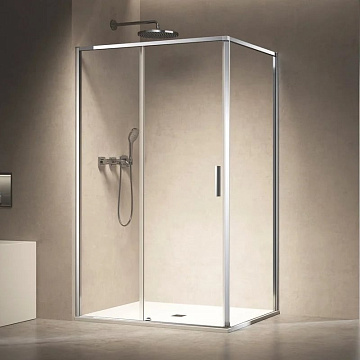 Душевой уголок Vincea Slim VSR-6SL8014CL 140х80 см, профиль глянцевый хром, стекло прозрачное
