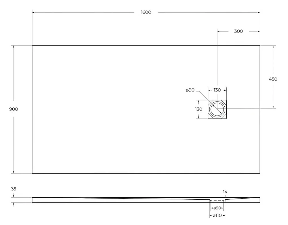 Поддон для душа BelBagno Uno TRAY-MR-UNO-AH-160/90-35-W-NO 160х90, белый, с сифоном Sancos — официальный сайт