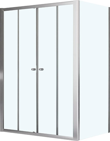 Душевой уголок RGW Classic CL-10+70 см (126-131)x70x185 профиль хром, стекло прозрачное
