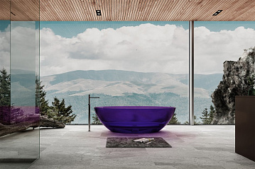 Акриловая ванна Abber Kristall 180x85 см, AT9702Amethyst