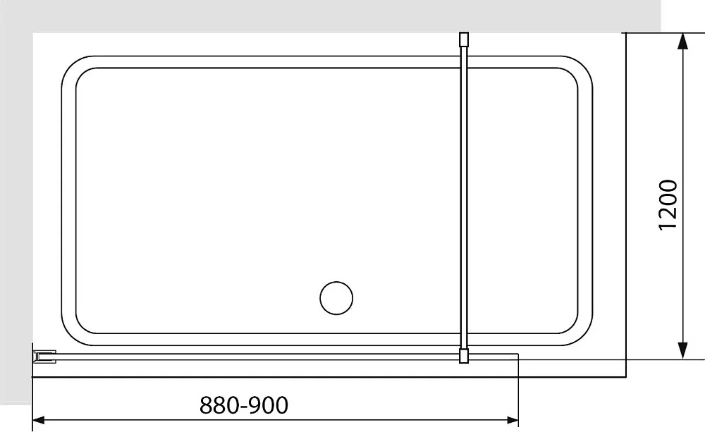 Душевая перегородка RGW Walk In WA-12G 90x195, профиль золото, стекло прозрачное Sancos — официальный сайт