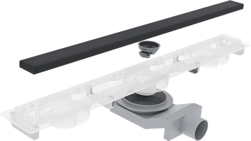 Душевой трап (лоток) Plumberia Selection PSM Modular 60 см, черный матовый