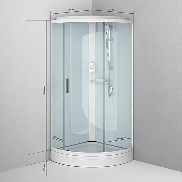 Душевая кабина AM.PM X-Joy W88C-401-090WT, с крышей, белый