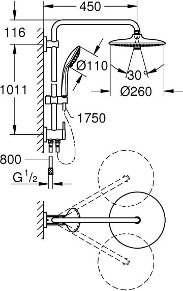 Душевая стойка Grohe Euphoria 27421002