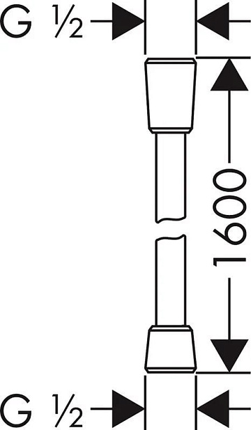 Душевой шланг Hansgrohe Isiflex 28276670, матовый черный