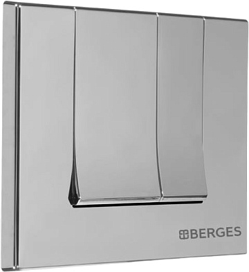 Система инсталляции для унитазов Berges Novum 040243, с кнопкой смыва, хром глянец